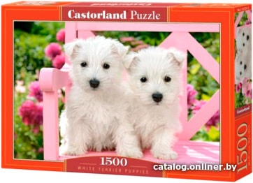 

Пазл Castorland Два белых щенка