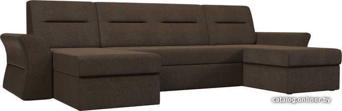 

П-образный диван Mebelico Клайд 109312 (рогожка, коричневый)