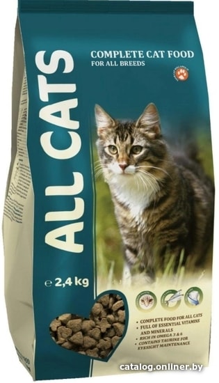 

Сухой корм для кошек All Cats Полнорационный для взрослых кошек 2.4 кг