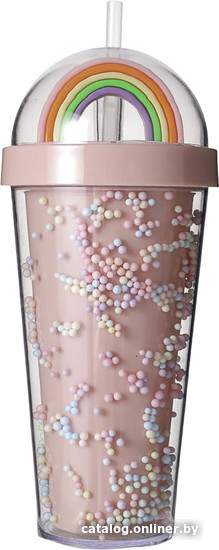 

Многоразовый стакан Miniso Macaron 5238 420мл (розовый)