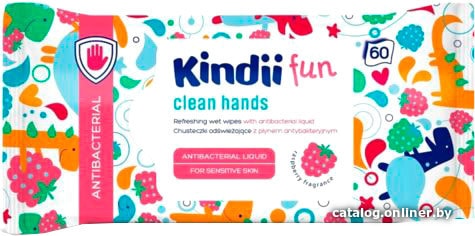 

Kindii Fun антибактериальные (60 шт)
