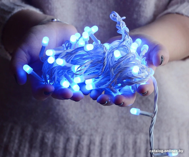 

Новогодняя гирлянда Twinkle Диод F8\белый провод 70led 7 м 042 (синий)