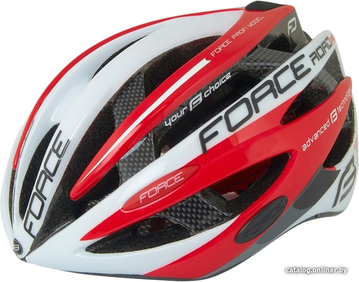 

Cпортивный шлем Force Road Pro XS/S (красный/белый)
