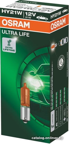 

Галогенная лампа Osram HY21W Ultra Life 1шт