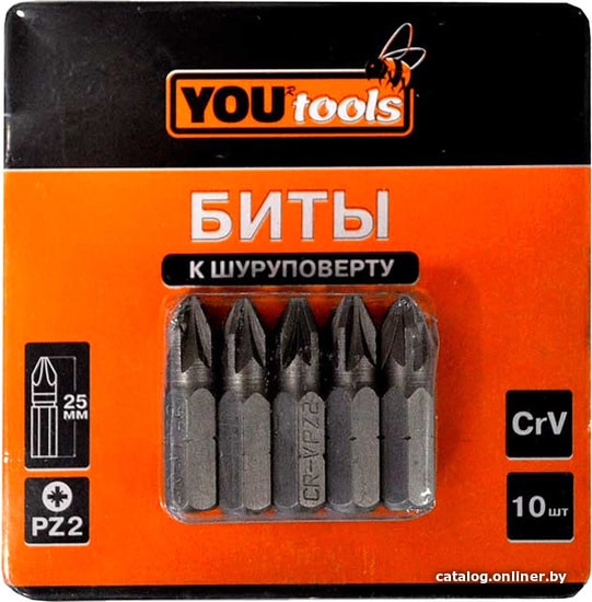 

Набор бит Yourtools PZ2х25 (10 предметов)
