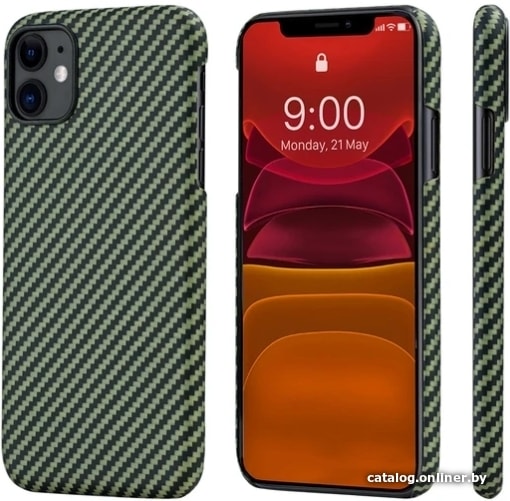 

Чехол для телефона Pitaka MagEZ для iPhone 11 (twill, черный/желтый)