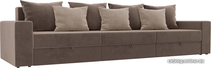

Диван Лига диванов Мэдисон Long 106176 (велюр, коричневый/коричневый/бежевый)