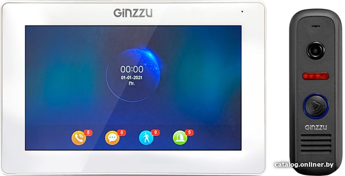 

Комплект видеодомофона Ginzzu DPI-0722