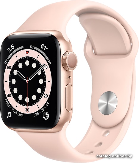 

Умные часы Apple Watch Series 6 LTE 40 мм (алюминий золотистый/розовый песок)