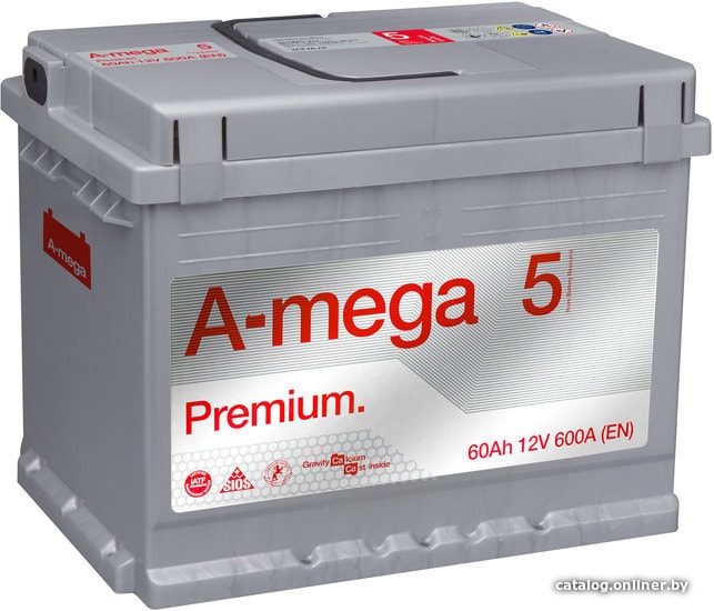 

Автомобильный аккумулятор A-mega Premium 6СТ-60-А3 L (60 А/ч)