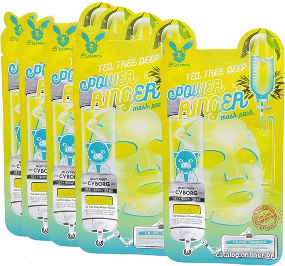 

Elizavecca Набор тканевых масок Tea Tree Deep Power Ringer 10 шт