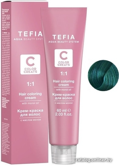 

Крем-краска для волос Tefia Color Creats 0/13 (зеленый)
