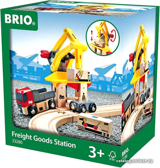 

Набор железной дороги BRIO Грузоподъёмный пункт 33280