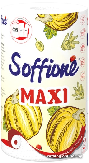 

Бумажные полотенца Soffione Maxi целлюлозные (1 рулон)