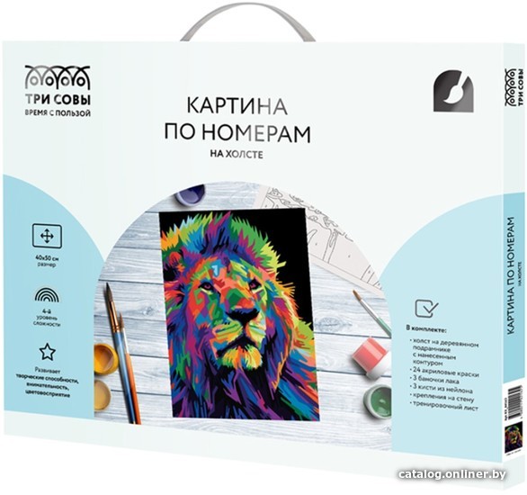 

Картина по номерам Три совы Яркие краски КХ_44162