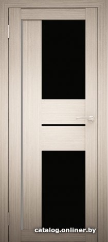 

Межкомнатная дверь Юни Амати 22 (ч) 40x200 (дуб беленый/черное стекло)