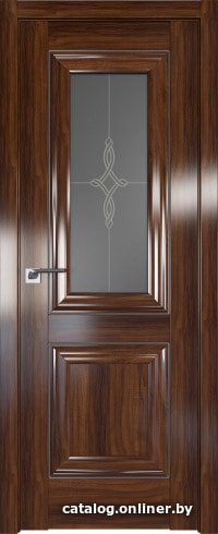 

Межкомнатная дверь ProfilDoors 28X 80x200 (орех амари/стекло узор графит)