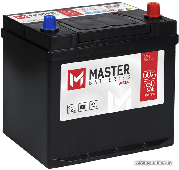 

Автомобильный аккумулятор Master Batteries Asia R+ (60 А·ч)