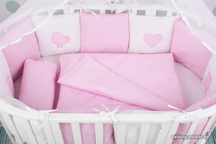 

Постельное белье Amarobaby Premium Кроха (18 предметов, розовый)