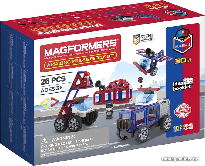 

Конструктор Magformers 717001 Amazing Police & Rescue Set