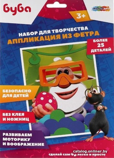

Набор для создания поделок/игрушек MultiArt Буба. Аппликация из фетра FELTART-BUBA1