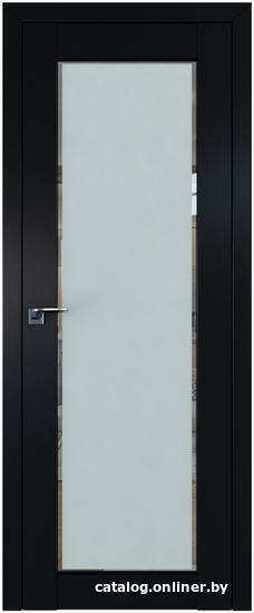 

Межкомнатная дверь ProfilDoors 2.19U 90x200 (черный матовый, стекло square матовое)