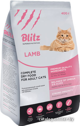 

Сухой корм для кошек Blitz Adult Cats Lamb 2 кг