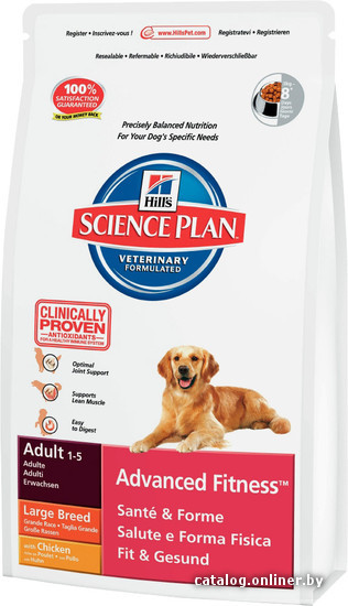 

Сухой корм для собак Hill's Science Plan Canine Adult Advanced Fitness Large с Курицей 12 кг