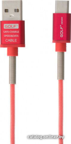 

Кабель GOLF GC-40 USB Type-A - USB Type-C (1 м, красный)