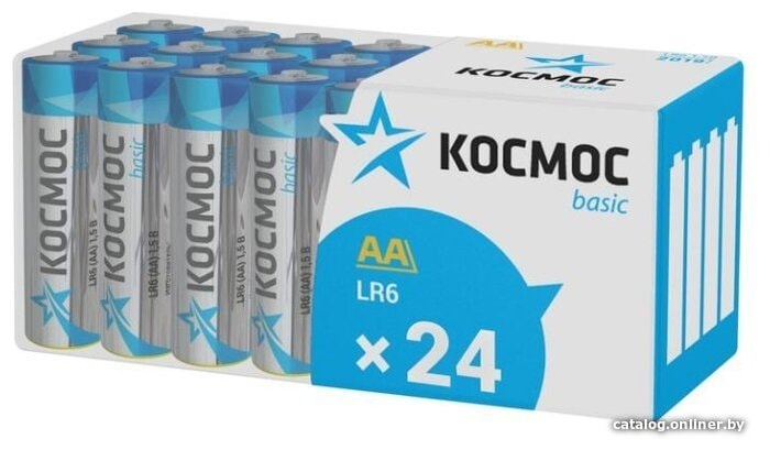 

Батарейка КОСМОС Basic LR6 пластиковый бокс 24шт