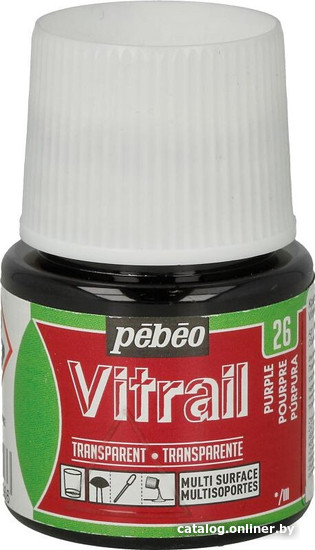 

Краска для стекла и керамики PEBEO Vitrail 050-026 (45 мл, пурпурный)