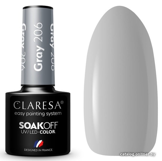 

Гель-лак Claresa Hybrid Gray 206 5 мл