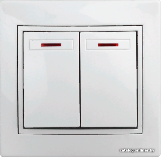 

Выключатель Intro 1Э-105-01 двойной (White)
