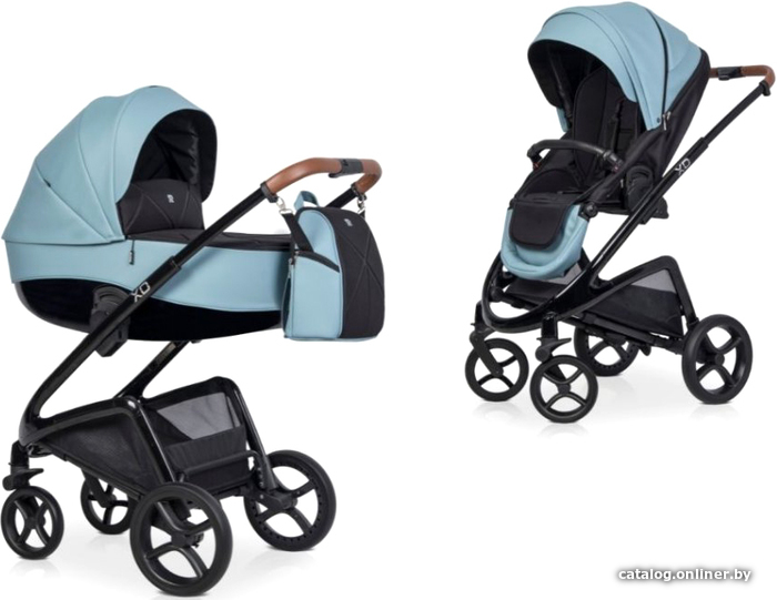 

Универсальная коляска Riko XD Black (2 в 1, 02 crystal blue)