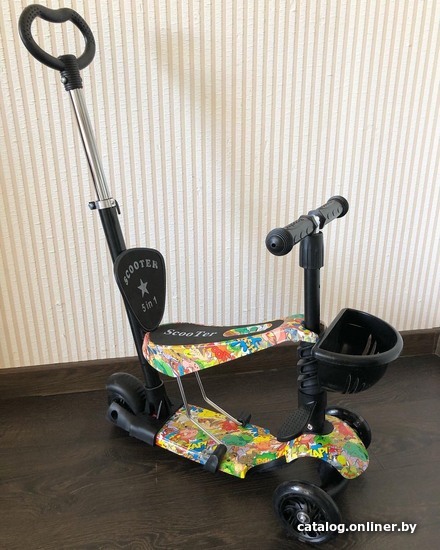 

Трехколесный самокат Scooter 5 в 1 0077S (салатовый)