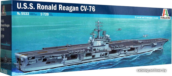 

Сборная модель Italeri 5533 Американский авианосец U.S.S. Ronald Reagan CVN-76