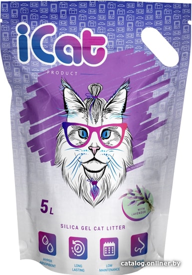 

Наполнитель для туалета iCat Лаванда 5 л