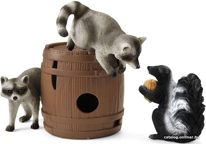 

Фигурка Schleich Охота за орехами Еноты и скунс 42532