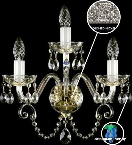

Бра ArtGlass Kayla Iii. Vino Light Blue Nickel