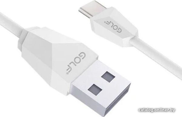 

Кабель GOLF GC-27 USB Type-A - USB Type-C (2 м, белый)