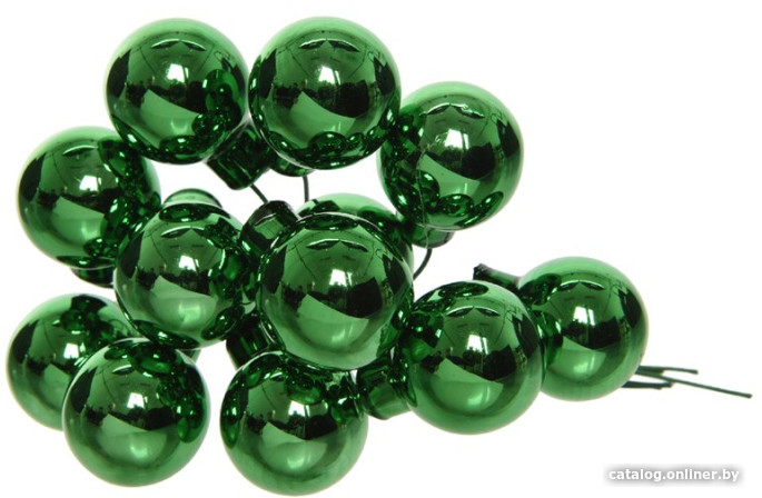 

Елочная игрушка GreenDeco На проволоке 712053 (144шт, насыщенный зеленый глянец)