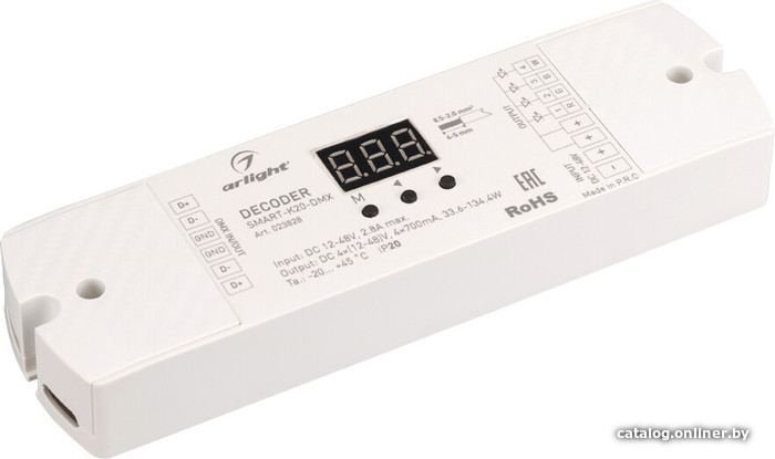 

Декодер Arlight SMART-K SMART-K20-DMX (12-48V, 4x700mA) 023828