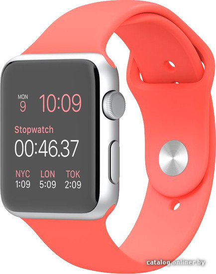 

Умные часы Apple Watch Sport 42mm Silver with Pink Sport Band (MJ3R2)