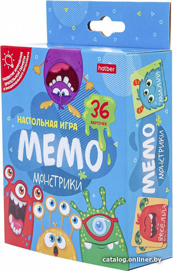 

Детская настольная игра Hatber Мемо. Монстрики 36ИнМ_26167