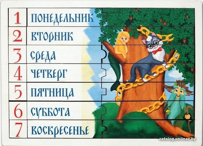 

Сортер Paremo Дни недели. Кот ученый PE720-39