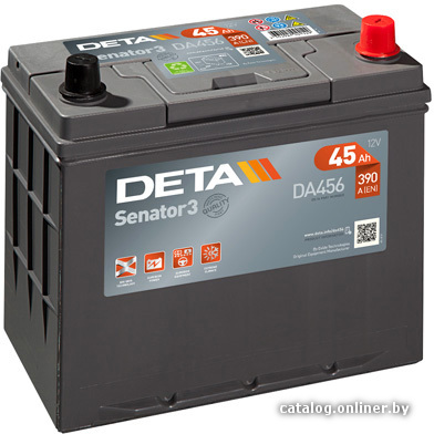 

Автомобильный аккумулятор DETA Senator3 DA456 (45 А·ч)