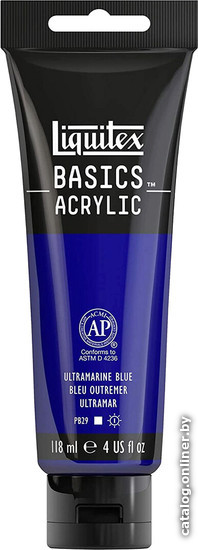 

Акриловая краска Liquitex Basics 1046380 (118 мл, ультрамарин синий)