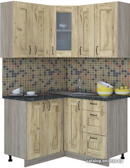 

Готовая кухня Интерлиния Мила Хольц 12x13 (дуб золотой)