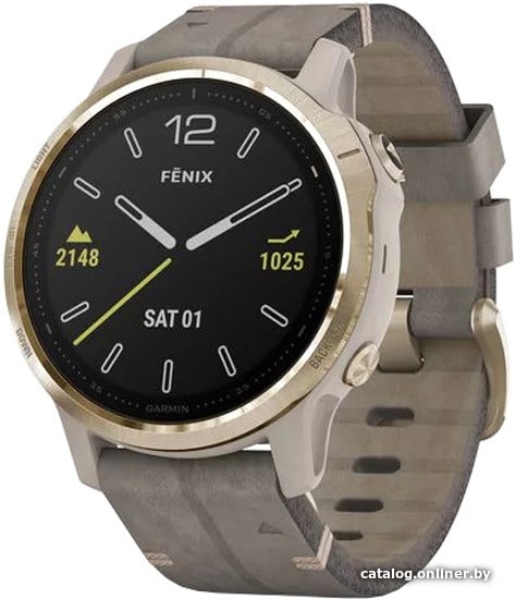 

Умные часы Garmin Fenix 6s Sapphire (золотистый/серый)
