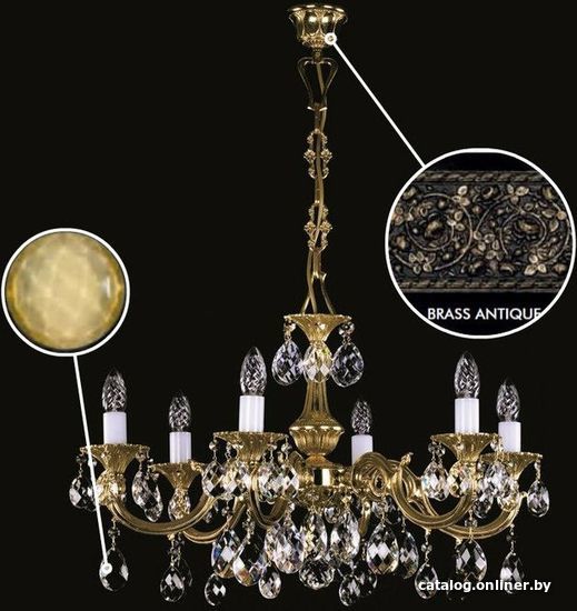 

Подвесная люстра ArtGlass Alice Vi. Brass Antique Ce - 8003